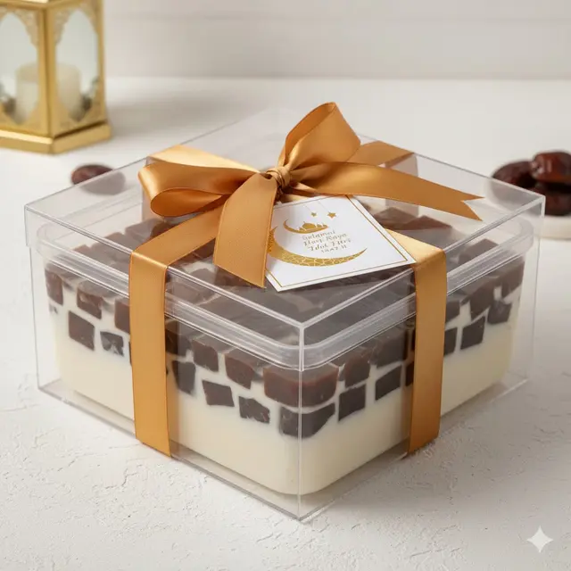 Hampers Puding Kurma Mozaik dalam Box Mika (Gemini AI)