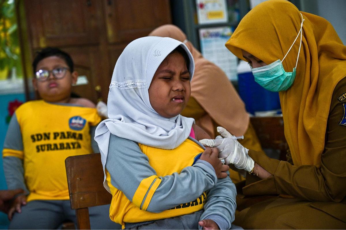 FOTO: Antusias Murid SDN Pakis Satu saat Pelaksanaan BIAS