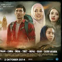 Poster film Haji Backpacker. Foto: Falcon Pictures