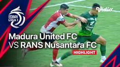 Berita video highlights BRI Liga 1 antara Madura United melawan RANS Nusantara FC yang berakhir dengan skor 0-0, Jumat (23/12/2022) sore hari WIB.