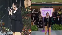 Keisya Levronka saat manggung bawakan lagu Tak Ingin Usai. (Sumber: Instagram/candid_clicks10/TikTok/skuyy.living13)