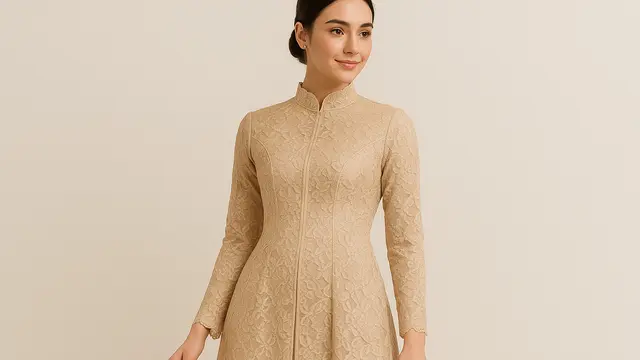 gamis kebaya brokat modern