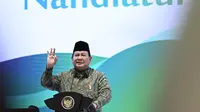 Presiden Prabowo Subianto saat menghadiri Hari Lahir (Harlah) ke-102 Nahdlatul Ulama di Istora Senayan Jakarta, Rabu (5/2/2025). (Foto: Biro Pers Sekretariat Presiden)