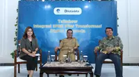 Talkshow Integrasi Sistem Pemerintahan Berbasis Elektronik Pilar Transformasi Indonesia dengan tema Keterpaduan Data Melalui SPBE yang diselenggarakan Kementerian Komunikasi dan Informatika bersama Sisiplus by Katadata, Selasa (5/12/2023). (Ist)