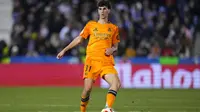 Jacobo Ramon menjalani debutnya bersama Real Madrid di ajang Copa del Rey musim ini. Tampil sebagai bek tengah, Jacobo ikut membantu Madrid menang 3-2 atas Leganes pada perempat final Copa del Rey di&nbsp;Estadio Municipal de Butarque, Kamis (6/2/2024) dini hari WIB. (AP Photo/Manu Fernandez)