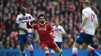 Aksi Mohamed Salah saat Liverpool melawan Stoke City (AFP)