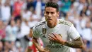 James Rodriguez (75 juta euro) - Pemain asal Kolombia ini dilabuhkan Real Madrid dari AS Monaco dengan nilai transfer 75 juta euro pada 2014. (AFP/Pierre-Philippe Marcou)