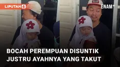 Aksi seorang bocah perempuan hendak disuntik justru ayahnya yang takut menarik perhatian