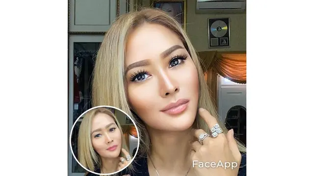 7 Artis Cantik yang 'Oplas' Pakai FaceApp, Iis Dahlia Bak Bintang Bollywood