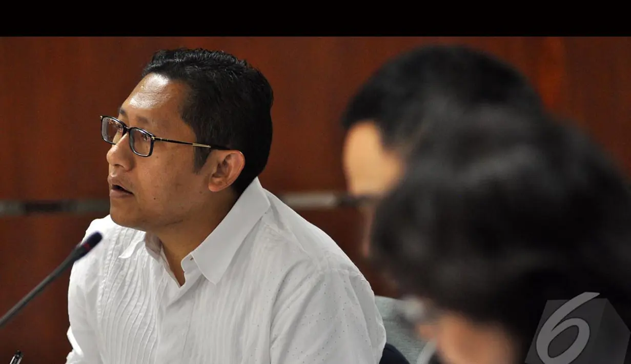 Menurut Anas, Nazaruddin hanya mengarang cerita bohong sehingga kesaksiannya nanti tidak akan bernilai Jakarta, Kamis (14/8/2014) (Liputan6.com/Miftahul Hayat)