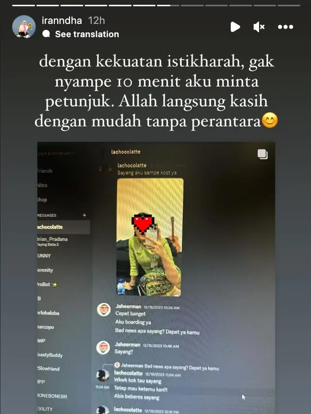 Unggahan Ira Nandha. (Foto: Dok. Instagram @iranndha)
