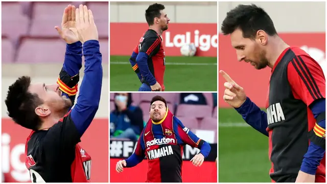 FOTO: Selebrasi Emosional Lionel Messi untuk Mendiang Diego Maradona