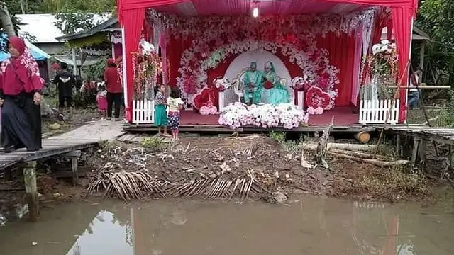 10 Tempat Duduk Pengantin di Nikahan Ini Tidak Biasa, Kocak