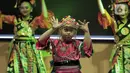 Anak-anak dan remaja tampil dalam drama musikal Bersama Lestarikan Indonesia (Bestari) di Aula Teater Museum Nasional, Jakarta, Sabtu (22/10/2022). Penghasilan dari tiket pada acara ini didonasikan untuk Yayasan Kanker Anak Indonesia. (Liputan6.com/Johan Tallo)