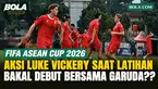 Intip aksi Luke Vickery saat mengikuti sesi latihan Timnas Indonesia di Stadion Sekolah Tinggi Ilmu Kepolisian (STIK), Jakarta, Kamis (24/9/2026). Pemain anyar Skuad Garuda tersebut berpeluang menjalani debut bersama Tim Merah Putih di ajang FIFA ASE...