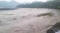 Banjir Lahar Dingin beberapa waktu lalun di jalur curah kobokan Lumajang (Istimewa)