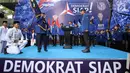 Ketua Umum Partai Demokrat Susilo Bambang Yudhoyono mengukuhkan putranya Agus Harimurti Yudhoyono sebagai Komandan Satuan Tugas Bersama (Kogasma) untuk Pemilukada 2018 dan Pilpres 2019. Sabtu (17/2). (Liputan6.com/Johan Tallo)