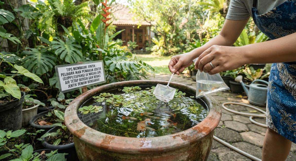 Tips Membasmi Jentik Nyamuk di Pot dan Wadah Air yang Ada di Halaman Rumah