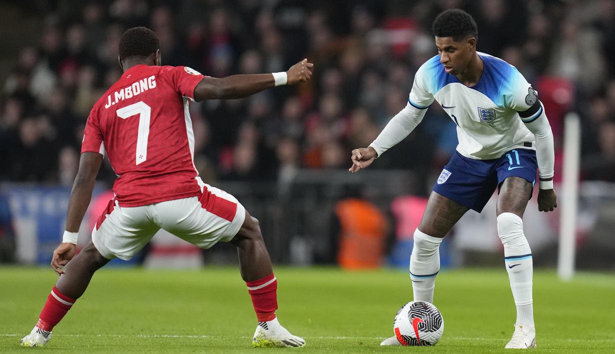 Hasil ini sejatinya tak pengaruh untuk Inggris karena sebelumnya sudah dipastikan lolos ke Piala Eropa di Jerman tahun depan. (AP Photo/Kirsty Wigglesworth)