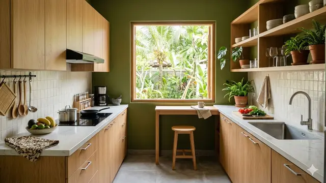 Warna Cat Dapur yang Bikin Noda Minyak Tidak Terlalu Kelihatan (Foto: Gemini AI)