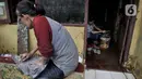 Warga mencuci pakaian di teras rumahnya pascabanjir di kawasan Rawajati, Pancoran, Jakarta, Minggu (5/1/2020). Puluhan rumah warga yang berada di bantaran Kali Ciliwung itu mengalami kerusakan parah dan dipenuhi sampah serta lumpur akibat terjangan banjir. (merdeka.com/Iqbal Nugroho)
