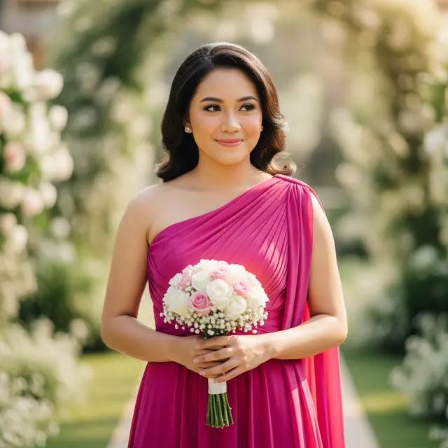 Baju Bridesmaid Warna Pink Fanta (Gemini AI)