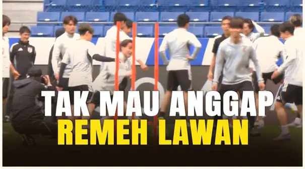 Timnas Jepang melakukan latihan resmi jelang laga menghadapi Timnas Indonesia. Meski sudah dipastikan lolos Piala Dunia 2026, Samurai Biru tak mau anggap enteng Garuda dan akan kerahkan kekuatan maksimal.