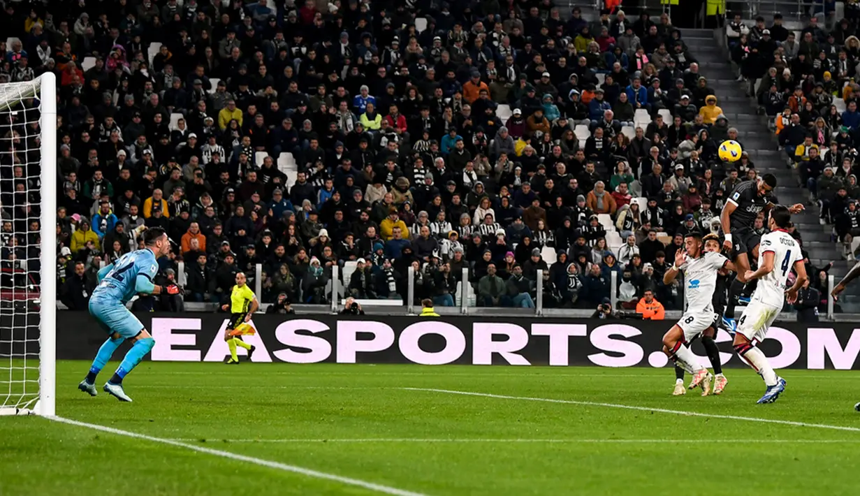 Bermain di kandang sendiri, Juventus baru bisa mencetak gol pada menit ke-60. (Fabio Ferrari/LaPresse via AP)