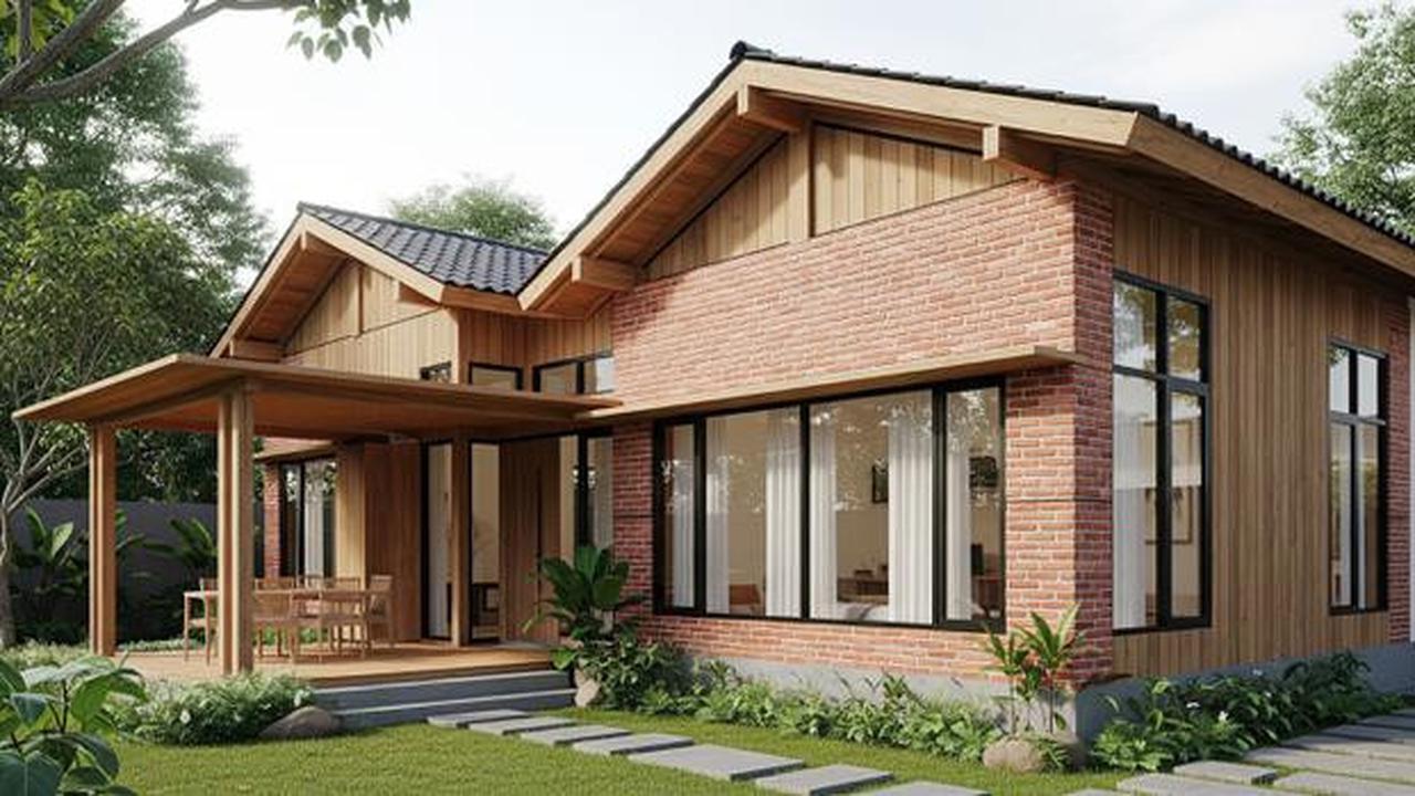7 Desain Rumah Desa Nuansa Japandi Pakai Kayu dan Bata Ekspos, Lagi Tren di 2026