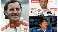 Enam pebalap hebat yang belum pernah menang di F1 GP Inggris. (Bola.com/Express.co.uk/Guardian/Wikipedia