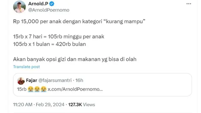 Chef Arnold Bagikan Perkiraan Skema Makan Siang Gratis Prabowo-Gibran, Bisa Dapat Makanan Bergizi?