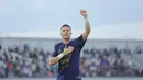 Pemain Persita, Andrejic Aleksa melakukan selebrasi setelah mencetak gol ke gawang Borneo FC dalam laga BRI Super League 2025/2026 di Indomilk Arena, Tangerang, Banten, Jumat (09/01/2026). (Bola.com/Bagaskara Lazuardi)