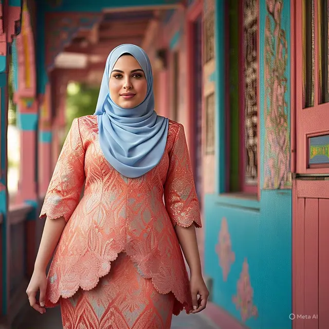 Mini Dress Brokat dengan Potongan High-Low