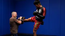 Jeka Saragih saat latihan di Amerika Serikat. Jeka akan tampil di semifinal Road to UFC di Abu Dhabi.