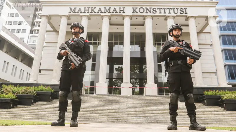 pengamanan ketat Gedung Mahkamah Konstitusi