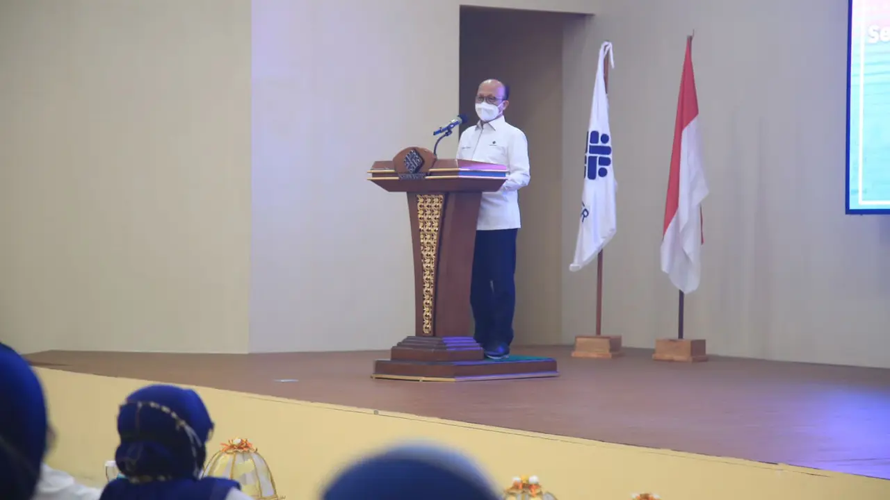 Sekjen Anwar di Balai Besar Pelatihan Vokasi dan Produktivitas Makassar, Selasa (22/2/2022).