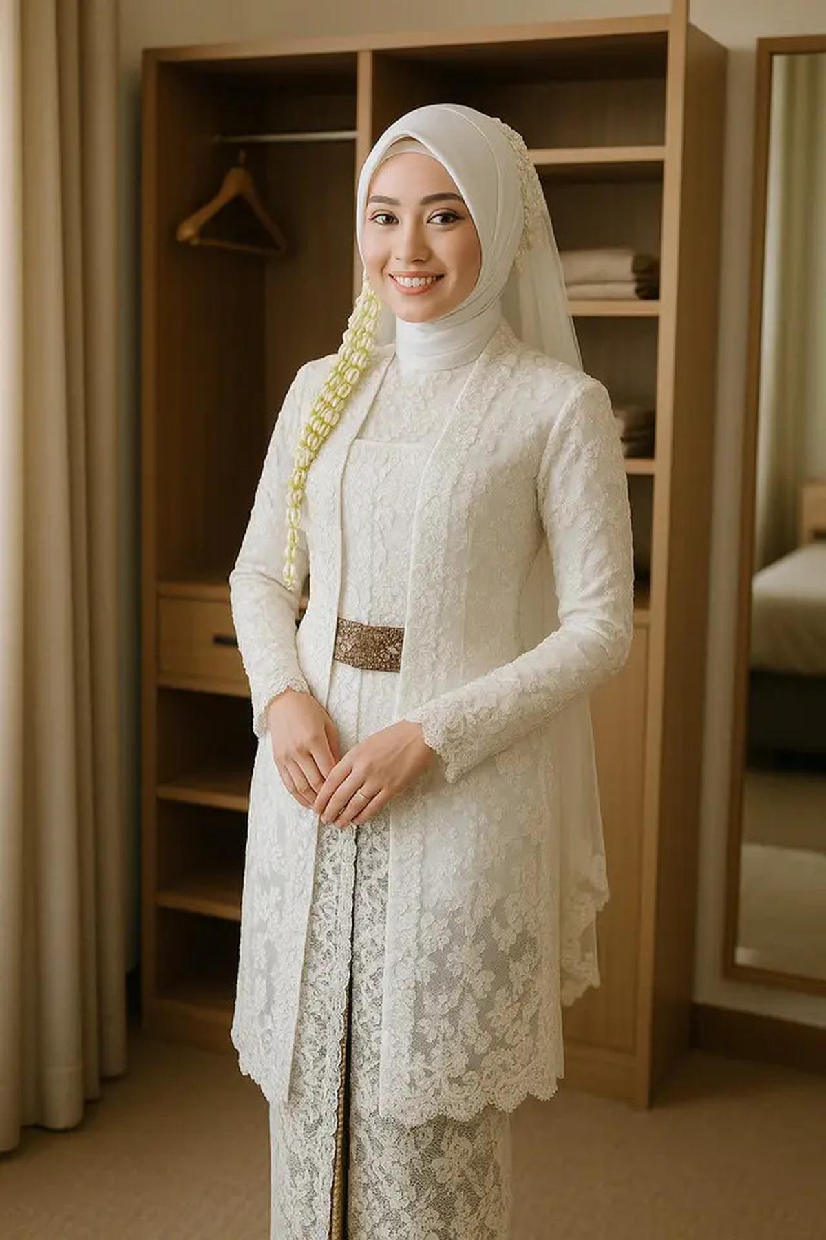7 Kebaya Pernikahan Sederhana tapi Elegan Berhijab