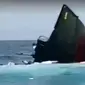 Kapal TNI tenggelam di Kepulauan Seribu. (SCTV)