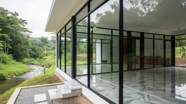 Rumah Sederhana di Desa Dekat Sungai Kecil