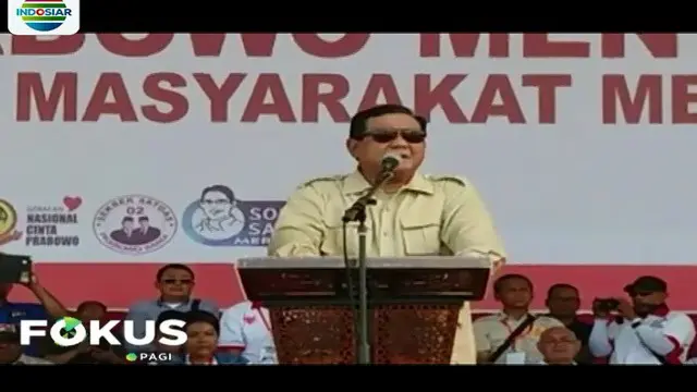 Kegiatan kampanye terbuka diawali dengan menyanyikan lagu Indonesia Raya dan dilanjutkan dengan pidato kebangsaan oleh Capres Prabowo.