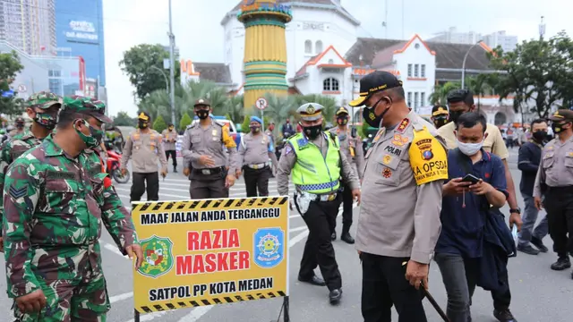 Operasi yustisi di Kota Medan