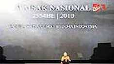 Presiden Susilo Bambang Yudhoyono menghadiri perayaan Waisak Nasional 2554 yang berlangsung di Hall D Arena Pekan Raya Kemayoran, Jakarta.