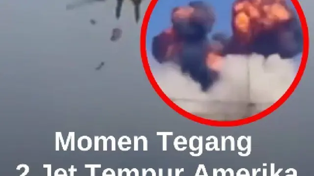 Momen Tegang Dua Jet Tempur F-18 Amerika Tabrakan Saat Atraksi Udara di Idaho