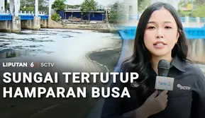 Sungai Tertutup Hamparan Busa