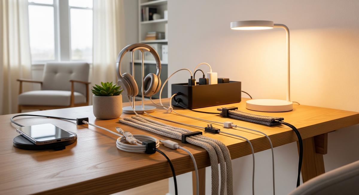 Trik Menata Kabel Charger agar Rumah Tidak Terlihat Berantakan (AI Generated)