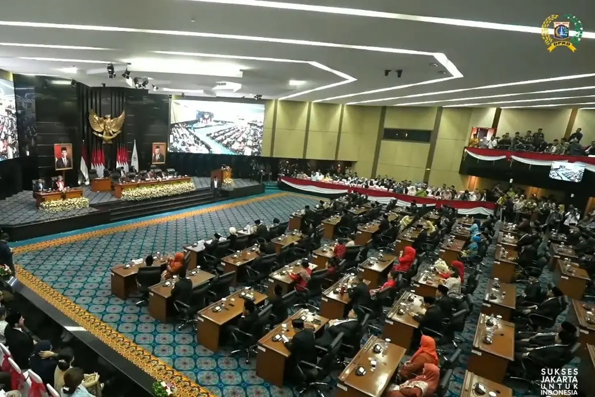 Pelantikan 106 anggota Dewan Perwakilan Rakyat Daerah (DPRD) DKI Jakarta terpilih masa jabatan 2024-2029