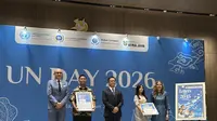 Menlu RI, Menko PMK dan Perwakilan PBB di Indonesia di UN Day 2026 Selasa (27/10/2026) (Dok: Liputan6/Nasywa Fakhirah)