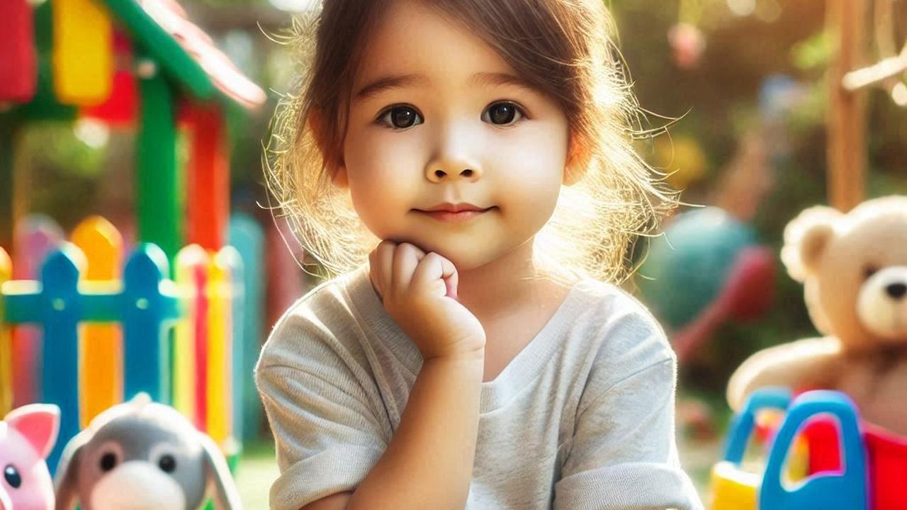 Ilustrasi Anak Bermain Sendiri