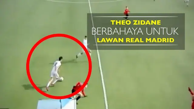 Berita video tim lawan Real Madrid U-15 kewalahan dan kebobolan karena aksi yang mengesankan Theo Zidane dalam menggiring bola.