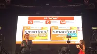 Deputy CEO Smartfren, Djoko Tata Ibrahim di acara peluncuran voucher data, kartu perdana “Now” dan layanan internet unlimited Smartfren di kawasan Jakarta, Senin (19/2/2018). Liputan6.com/Andina Librianty